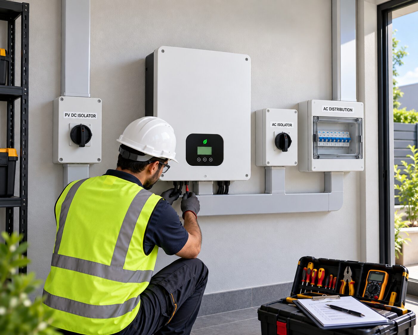 Circuit breaker panel maintenance check