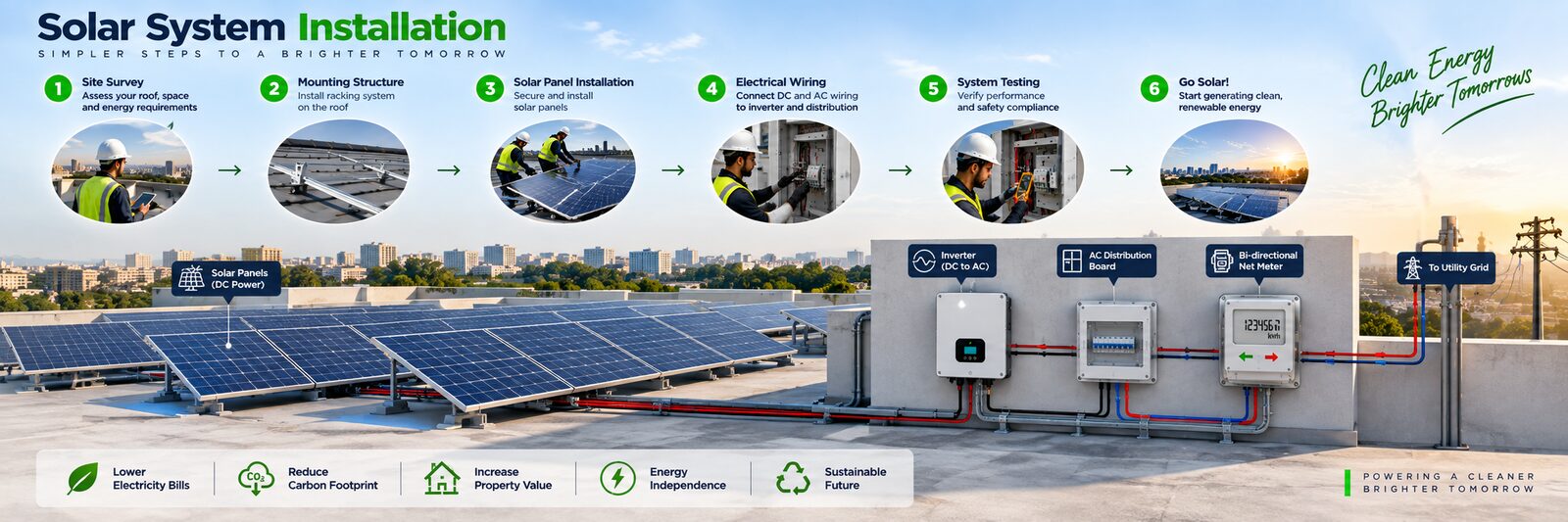Solar installation in progress