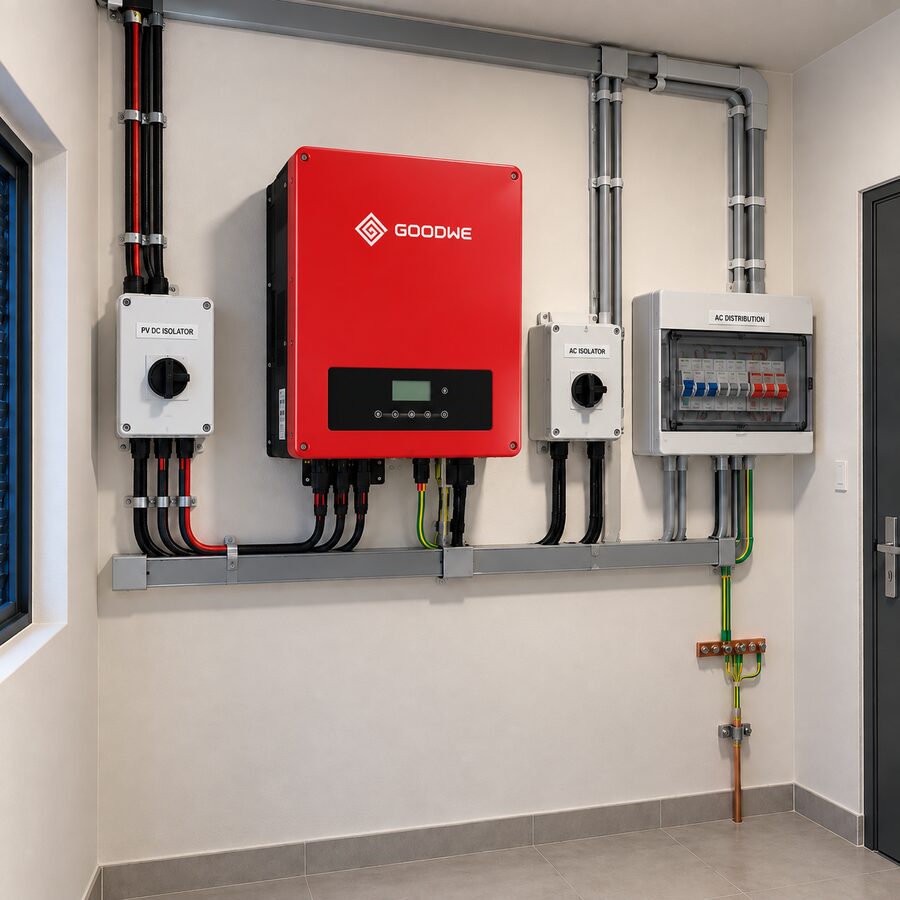 Indoor inverter setup